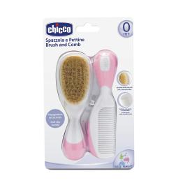 Chicco ķemme un suka, rozā N2