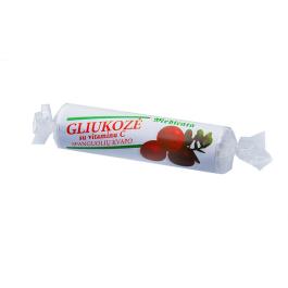 Glikoze ar vitamīnu C ar aromatizētāju - dzērvene Uztura bagātinātājs 10 tabletes