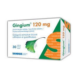 GINGIUM 120mg apvalkotas tabletes N30