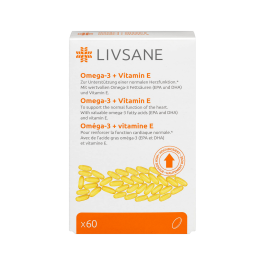 LIVSANE Omega-3 + E vitamīns N60