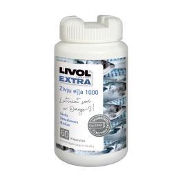 LIVOL EXTRA Omega-3 zivju eļļa 1000mg kapsulas N60 