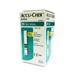 ACCU-CHEK Active glikozes teststrēmeles N25